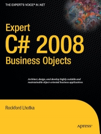 Expert C# 2008 Business Objects Free Ebook Expert C# 2008 Business Objects Free Ebook