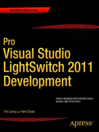 Pro Visual Studio LightSwitch 2011 Development Free Ebook Pro Visual Studio LightSwitch 2011 Development Free Ebook