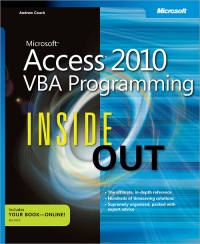 Microsoft Access 2010 VBA Programming Inside Out Free Ebook Microsoft Access 2010 VBA Programming Inside Out Free Ebook